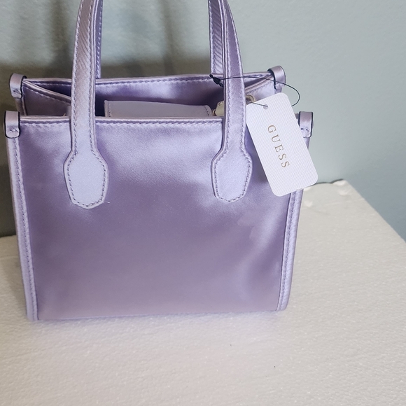 Guess Silvana 2 Compartment Mini Tote Bag Violet - Picture 8 of 13